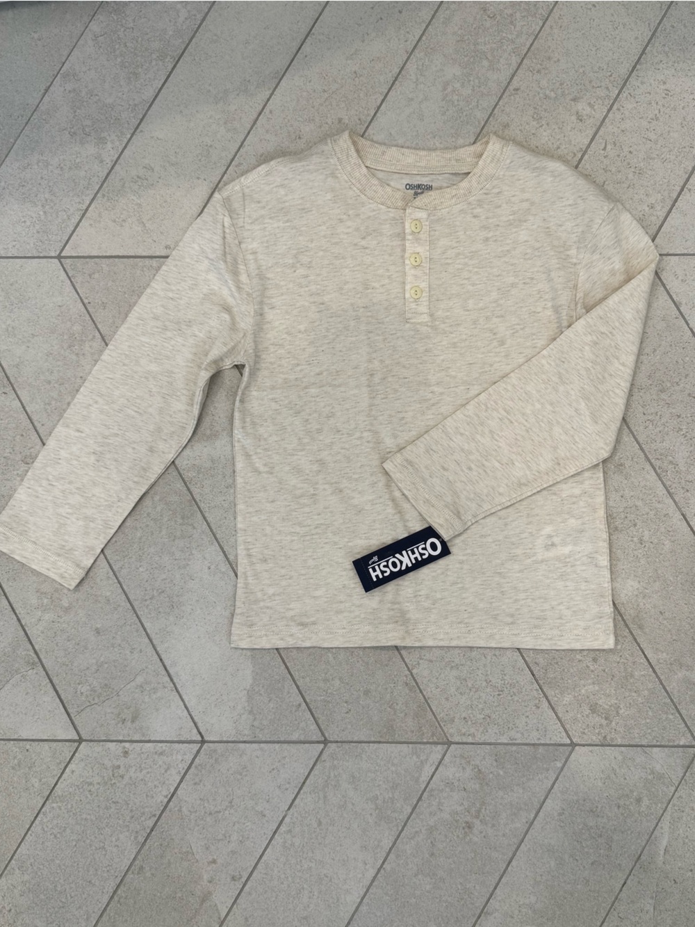 OshKosh B'gosh Cream Henley Shirt for Boys
